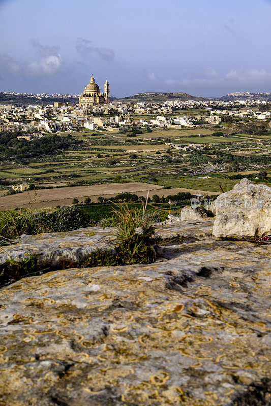 Xewkija的圆形，来自Sannat, Gozo，马耳他